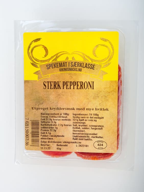 Sterk Pepperoni 45g Vikingsnacks