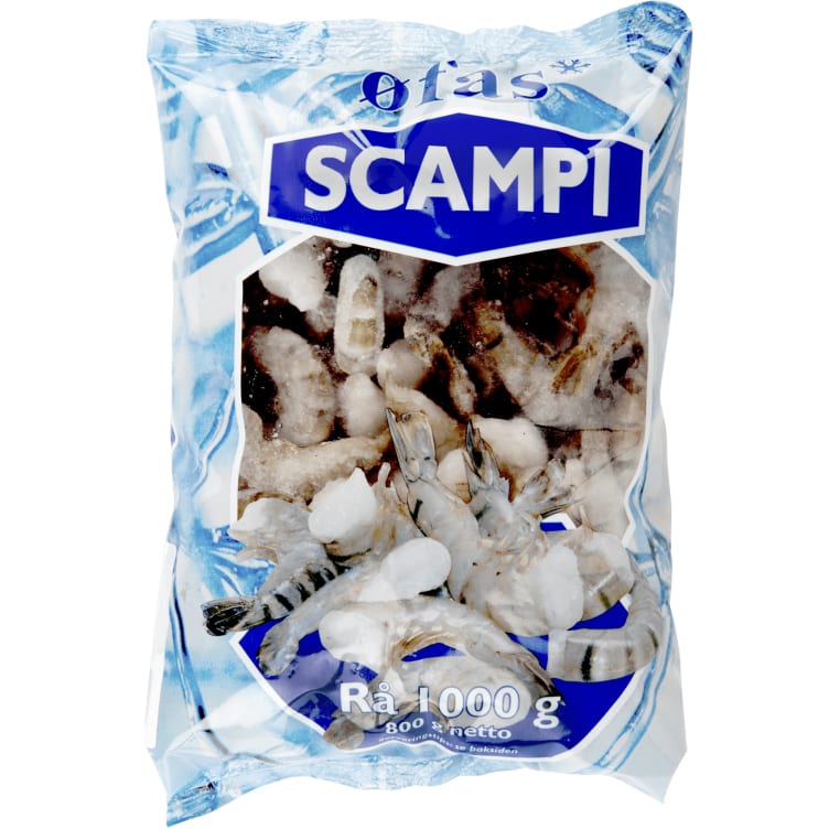 Scampi Rå m/Skall 26/30 1kg Øfas