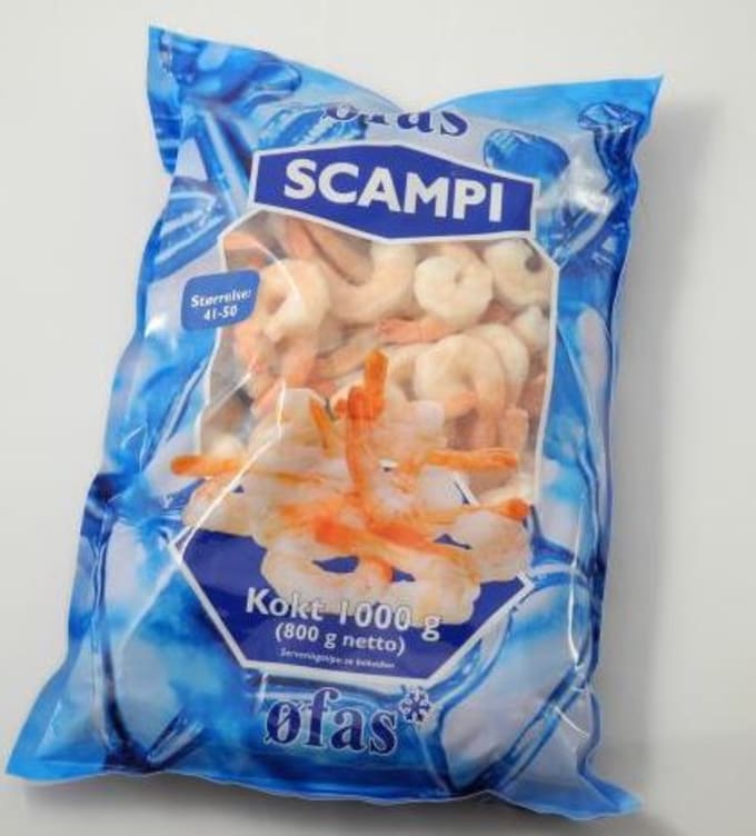 Scampi Kokt m/Skall 41/50 1kg Øfas