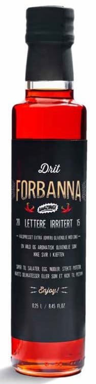 Lettere Irritert Chiliolje 250ml Drit Forbanna