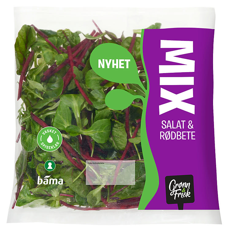 Mix Babyleaf & Rødbete 90g Grønn&Frisk