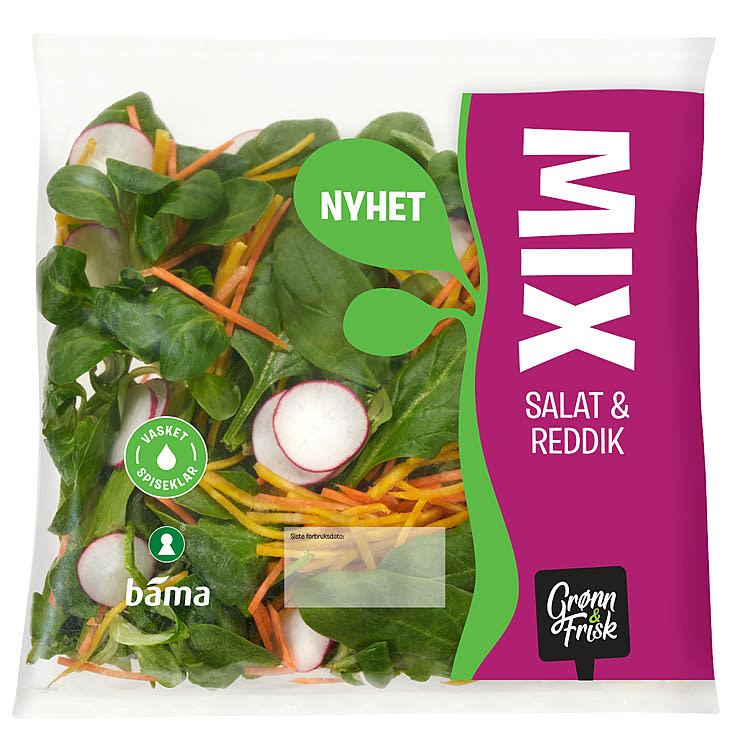 Mix Babyleaf & Reddik 90g Grønn&Frisk