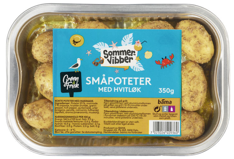 Småpoteter m/Hvitløk 350g Sommervibber