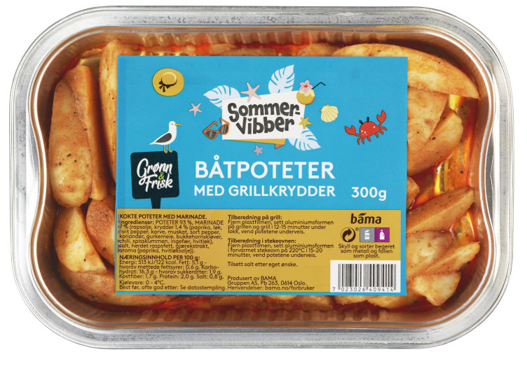 Båtpoteter m/Grillkrydder 300g Sommervibber