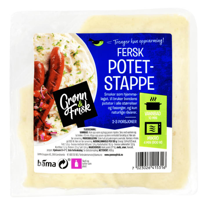 Potetstappe 450g Grønn&Frisk