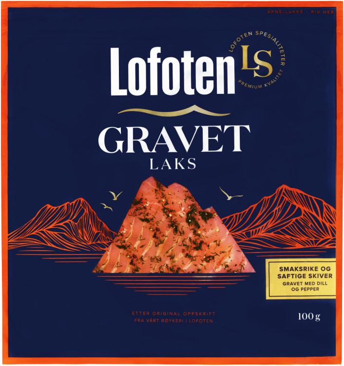 Bilde av Laks Gravet skivet 100g Lofoten