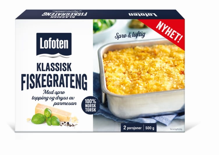 Fiskegrateng Klassisk 500g Lofoten