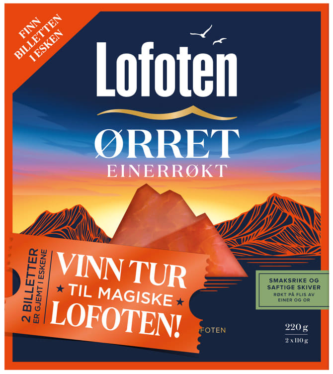 Bilde av Ørret Einerrøkt skivet 220g Lofoten