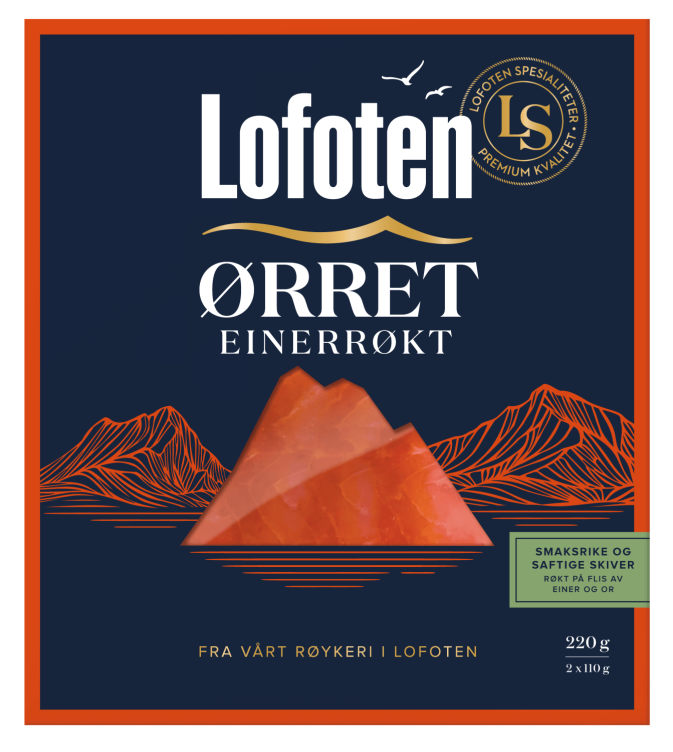 Product Image for Ørret Einerrøkt skivet 220g Lofoten