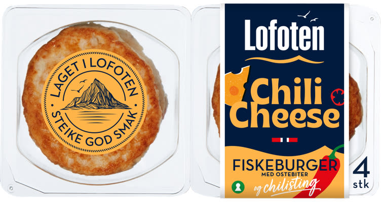 Product Image for Fiskeburger Chili Cheese, 440g Lofoten