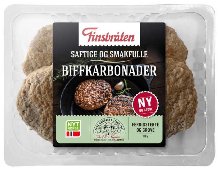 Biffkarbonader Pannestekt 360g Finsbråten