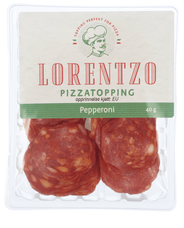 Pizzatopping Pepperoni 40g Lorentzo
