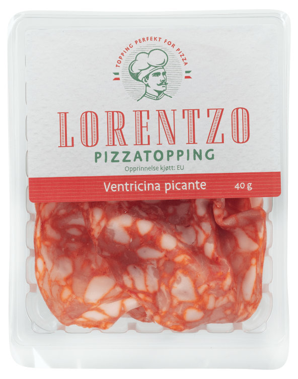 Pizzatopping Ventricina Picante 40g Lorentzo