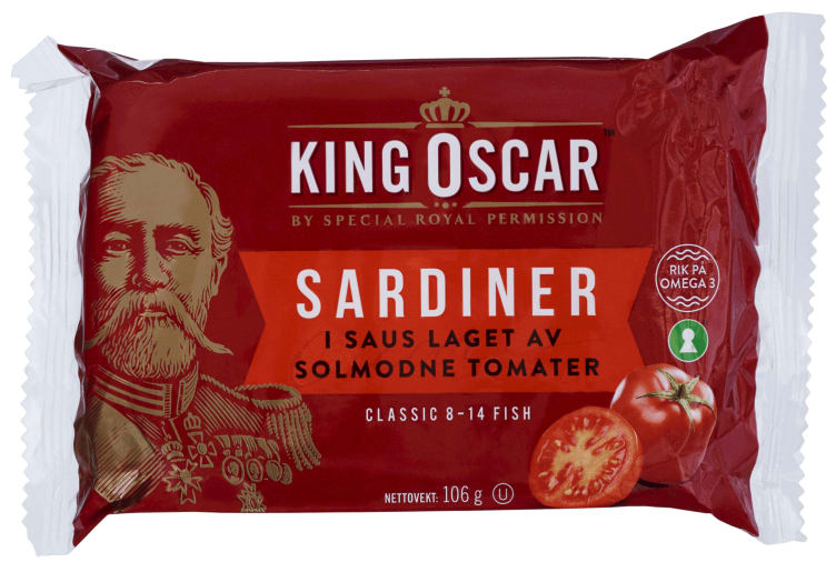 Sardiner i Tomat 106g King Oscar
