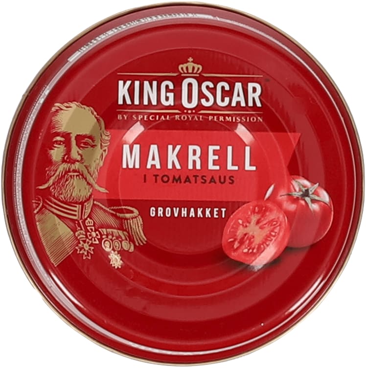 Makrell Grovrevet i Tomat 100g King Oscar