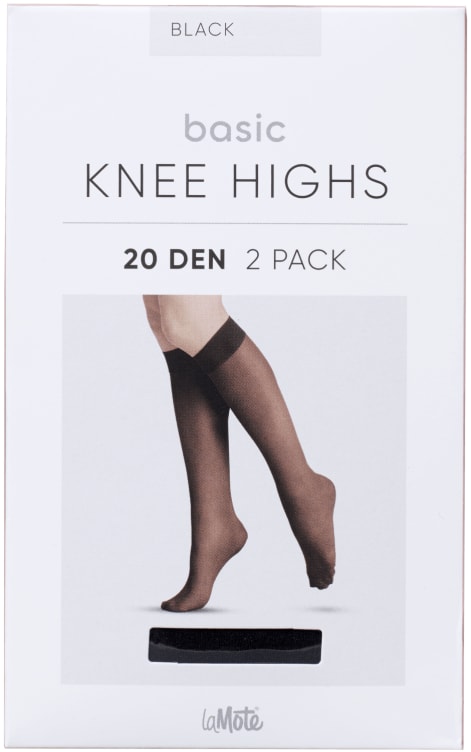 Knee Highs Black 2pk La Mote