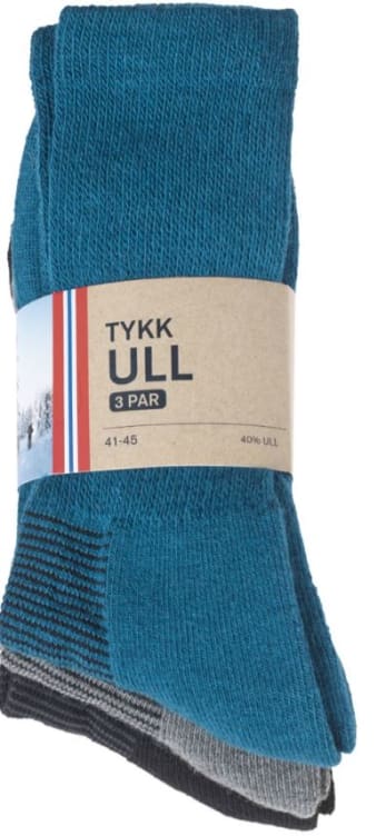 Ullsokk Tykk Mix 41-45 3pk La Mote