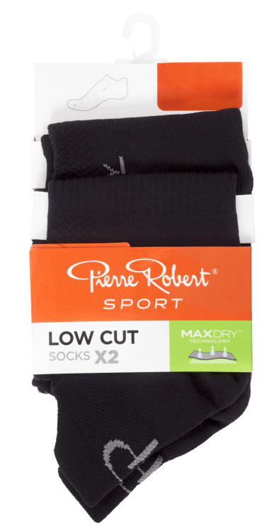 Sport Socks Low X2 Black 37-40 Pierre-Robert