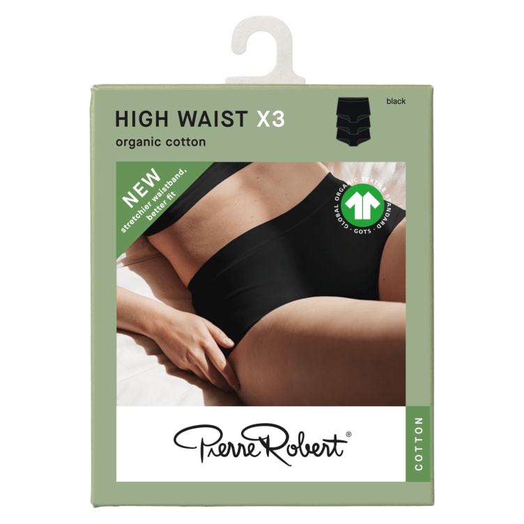 Truse High Waist Cotton Black L Pierre-Robert