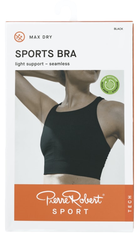 Sports Bra Light Black Xl Pierre-Robert