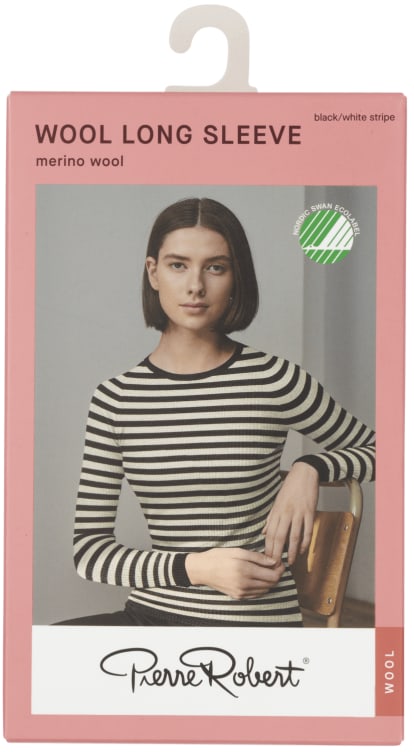 Wool Long Sleeve Women Stripe M/L Pierre-Robert