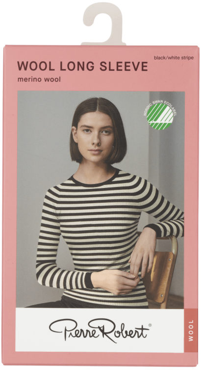 Wool Long Sleeve Stripe L/XL Pierre-Robert