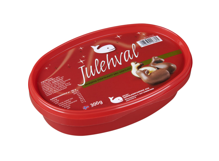 Julehval Marsipan m/Sjokolade 300g Hval
