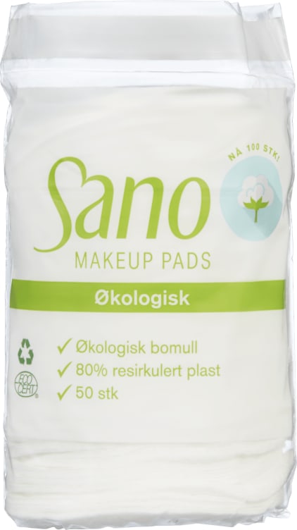 Makeup Pads Økologisk 50stk Sano