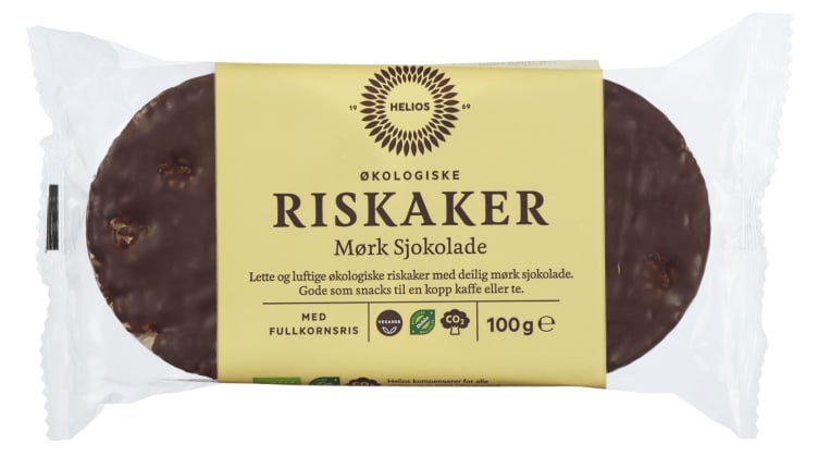 Riskaker m/Mørk Sjokolade 100g Helios