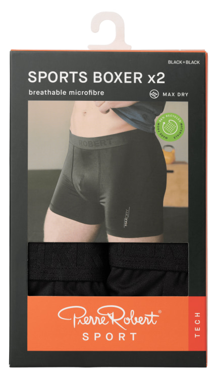 Sports Boxer Men Black M 2pk