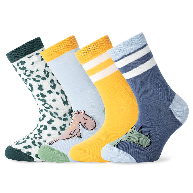 Basic Socks X4 Dino/Leo/Stripe 33-36 pr