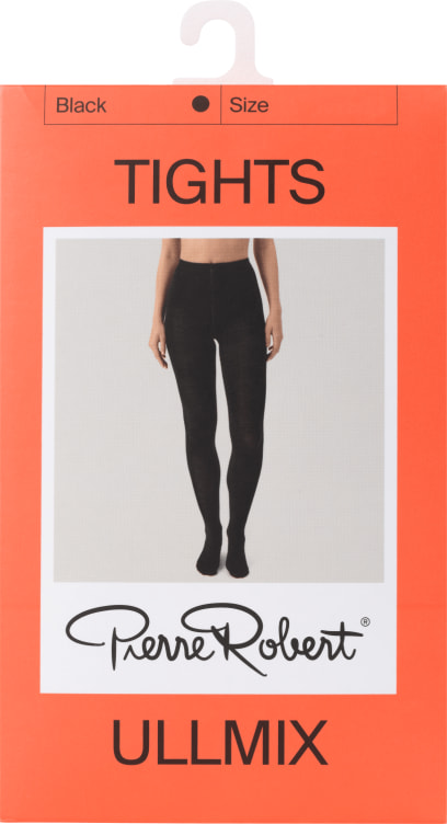 Wool Tights Black 44-48 Pierre Robert