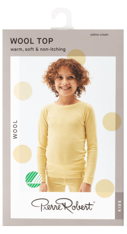 Wool Top Kids Yellow Cream 98-104 Pierre Robert