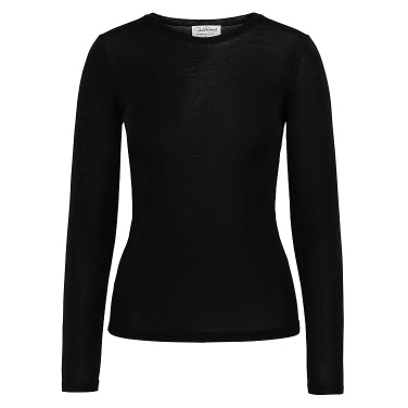 Wool Long Sleeve Jet Black S Pierre Robert