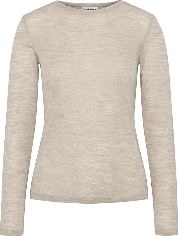 Wool Long Sleeve Stone Beige M Pierre Robert