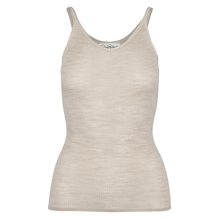 Product Image for Wool Singlet Stone Beige S Pierre Robert