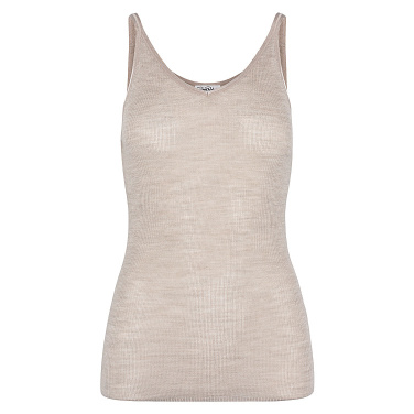 Wool Singlet Stone Beige S Pierre Robert