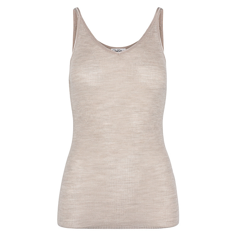 Wool Singlet Stone Beige L Pierre Robert