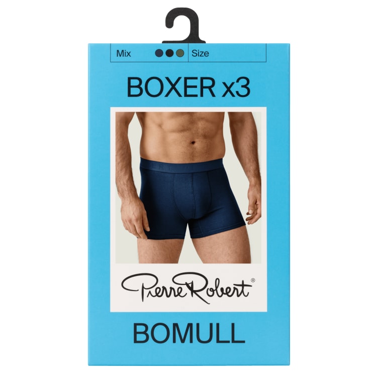 Boxer Cotton Men Black/Navy/Army M Pierre Robert