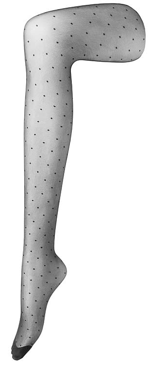 Tights Dotted 20 Den Black 36-48 Pierre Robert