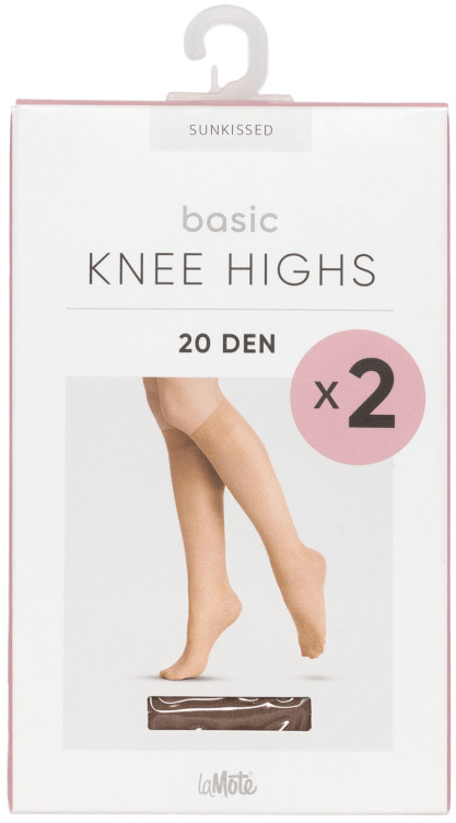 Product Image for Basic Knee Highs 20 Den X2 Sunkissed 36-41 La Mote