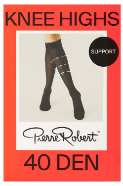 Knee High Support Black 36-41 Pierre Robert