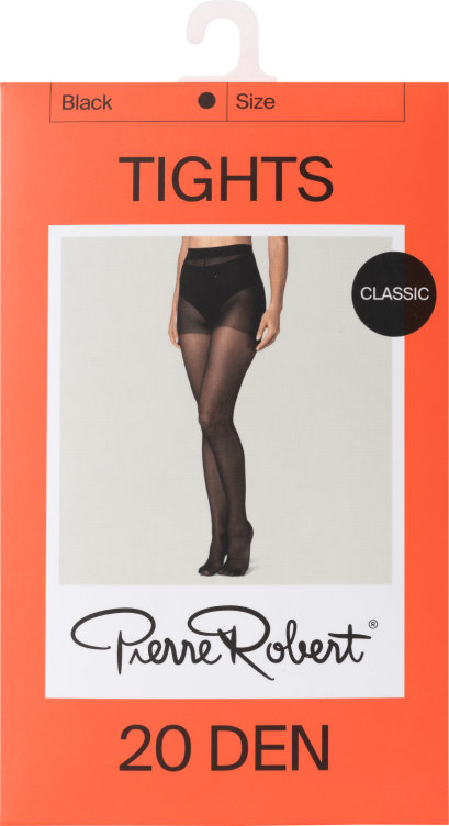 Tights 20 Den Black 36-40 Pierre Robert