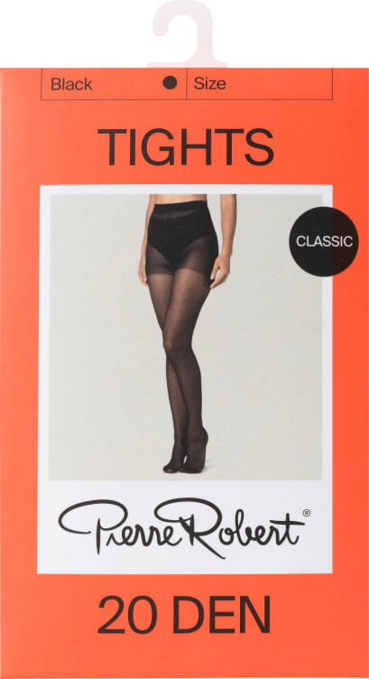 Tights 20 Den Black 40-44 Pierre Robert