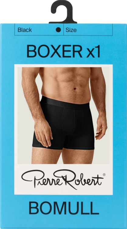 Boxer Cotton Men Black M Pierre Robert