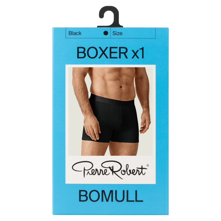 Boxer Cotton Men Black Xl Pierre Robert