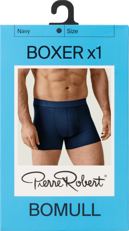 Boxer Cotton Men Navy L Pierre Robert