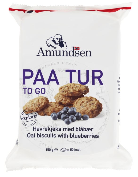 Havrekjeks m/Blåbær Paa Tur 150g Amundsen