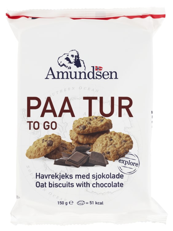 Bilde av Havrekjeks m/Sjoko. Paa Tur 150g Amundsen