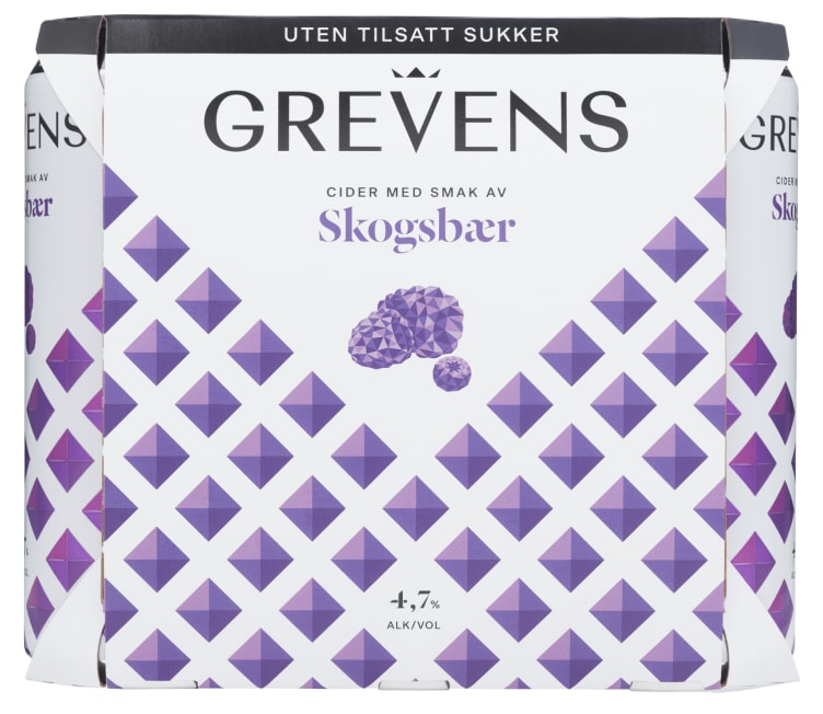 Grevens Cider Skogsbær u/Sukker 0,5lx6 boks